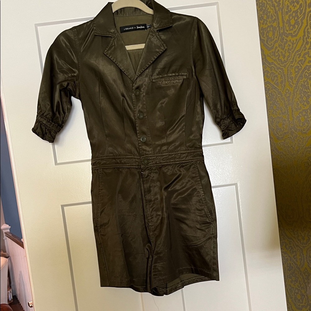 Army green  Satin Jumpsuit